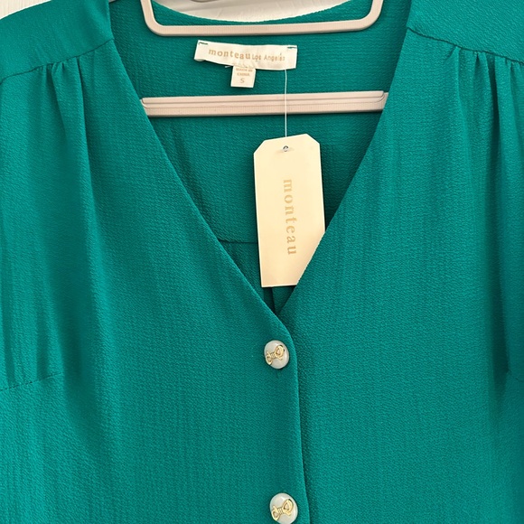 Women’s NWT Monteau Kelly Green Dress Never worn! - Picture 3 of 4